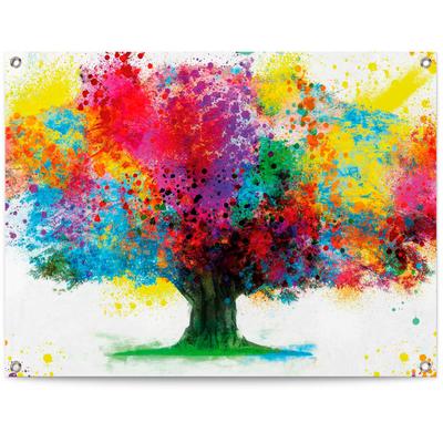 Poster REINDERS "Farbkleckse Baum", bunt (farbe bild(er): bunt), B:80cm H:60cm T:0,1cm, Leinwand, Bilder Image