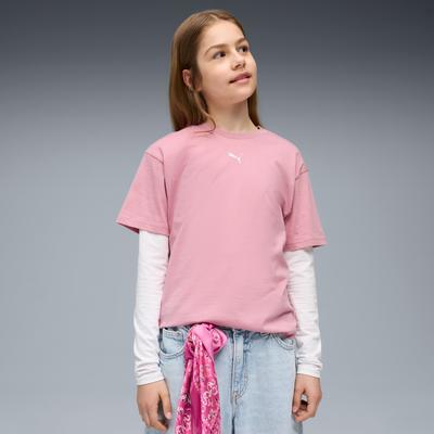 T-Shirt PUMA "ESS BOXY TEE G", Kinder, Gr. 152, poised pink, Jersey, Obermaterial: 100% Baumwolle, unifarben, sportlich, relaxed fit normal, Rundhals, Kurzarm, Shirts Image