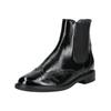 Stiefelette PAUL GREEN "Paul Green Stiefelette Leder/Textil", Damen, Gr. 38,5, schwarz (schwarz lack), Leder, Textil, casual, Schuhe