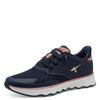 Slip-On Sneaker TAMARIS "Nowana", Damen, Gr. 41, blau (navy kombiniert), Textil, Lederimitat, Synthetik, unifarben mit Farbeinsatz, sportlich, Schuhe, Freizeitschuh, Halbschuh, Slipper mit Ortholite-Ausstattung