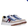 Sneaker TOMMY HILFIGER, Kinder, Gr. 36, beige (weiß, blau, beige), Synthetik, sportlich, Schuhe, Retro Sneaker, Freizeitschuh mit Reißverschluss