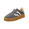 Plateausneaker GANT "Gant Sneaker Veloursleder", Damen, Gr. 38, grau (dunkelgrau), Veloursleder, casual, Schuhe