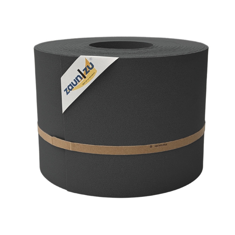 zaun|zu® Sichtschutz PP für Doppelstabmatten Zaunblende Anthrazit, 35m Image