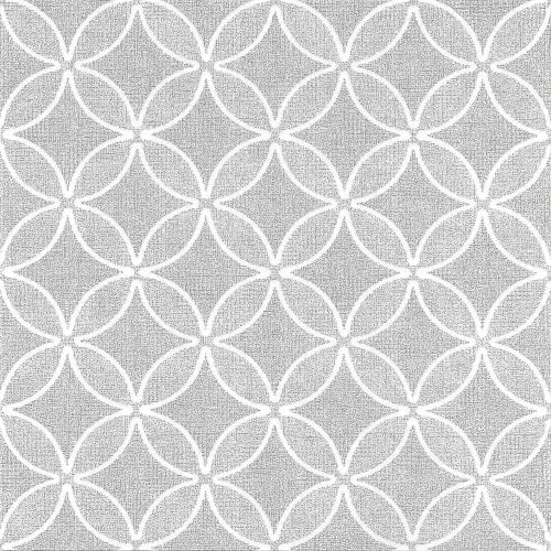 Papstar 160 Servietten "ROYAL Collection" 1/4-Falz 40 cm x 40 cm grau "Circle Flowers" Image