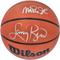 Magic Johnson und Larry Bird, Los Angeles Lakers und Boston Celtics, signierter Wilson Authentic Series-Basketball für drinnen und draußen