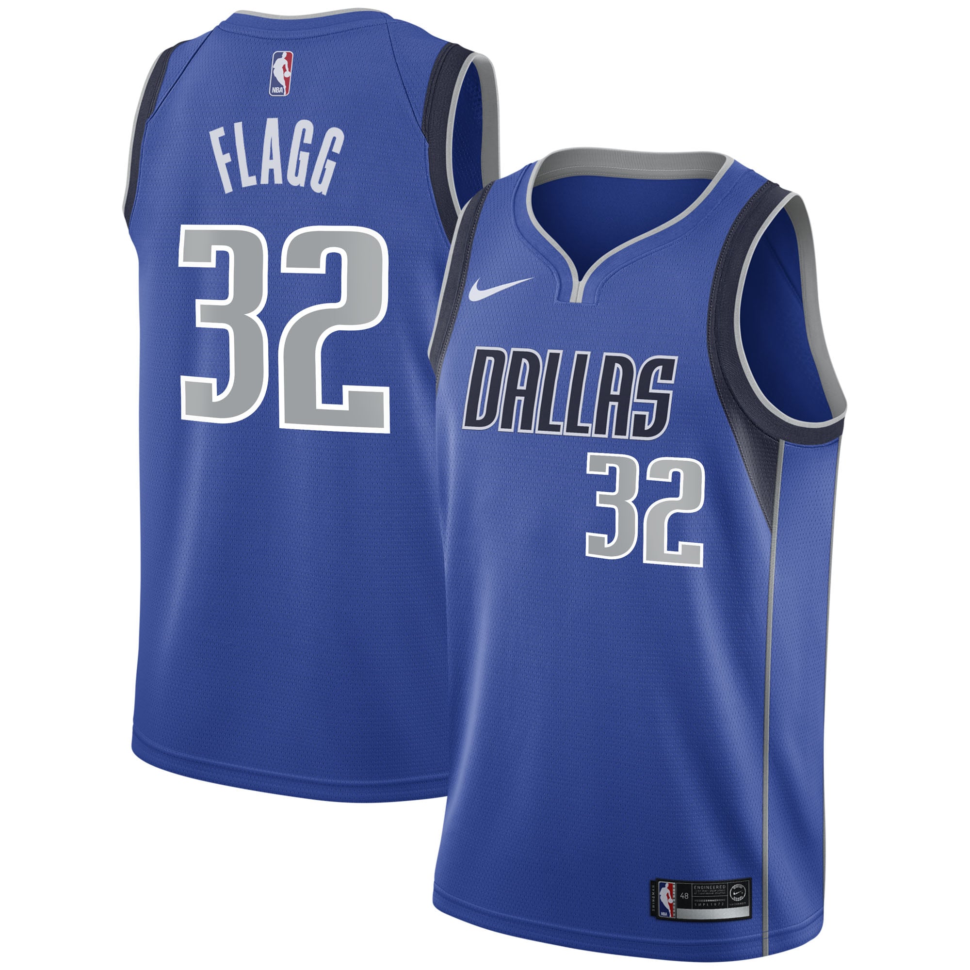 Maillot Nike Icon Edition Swingman des Dallas Mavericks, choix de premier tour de la draft NBA 2025 - Bleu - Cooper Flagg - Jeune - unisexe Taille: M (10/12)