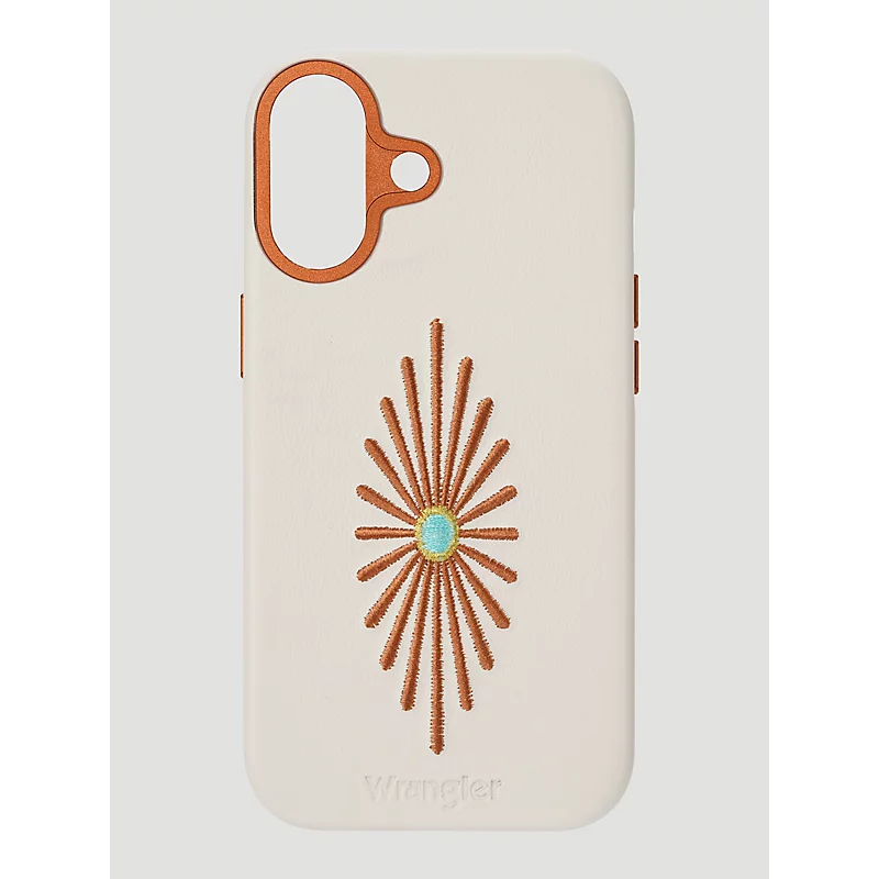 Wrangler Smartphone Leather Embroidery Case White Size 16