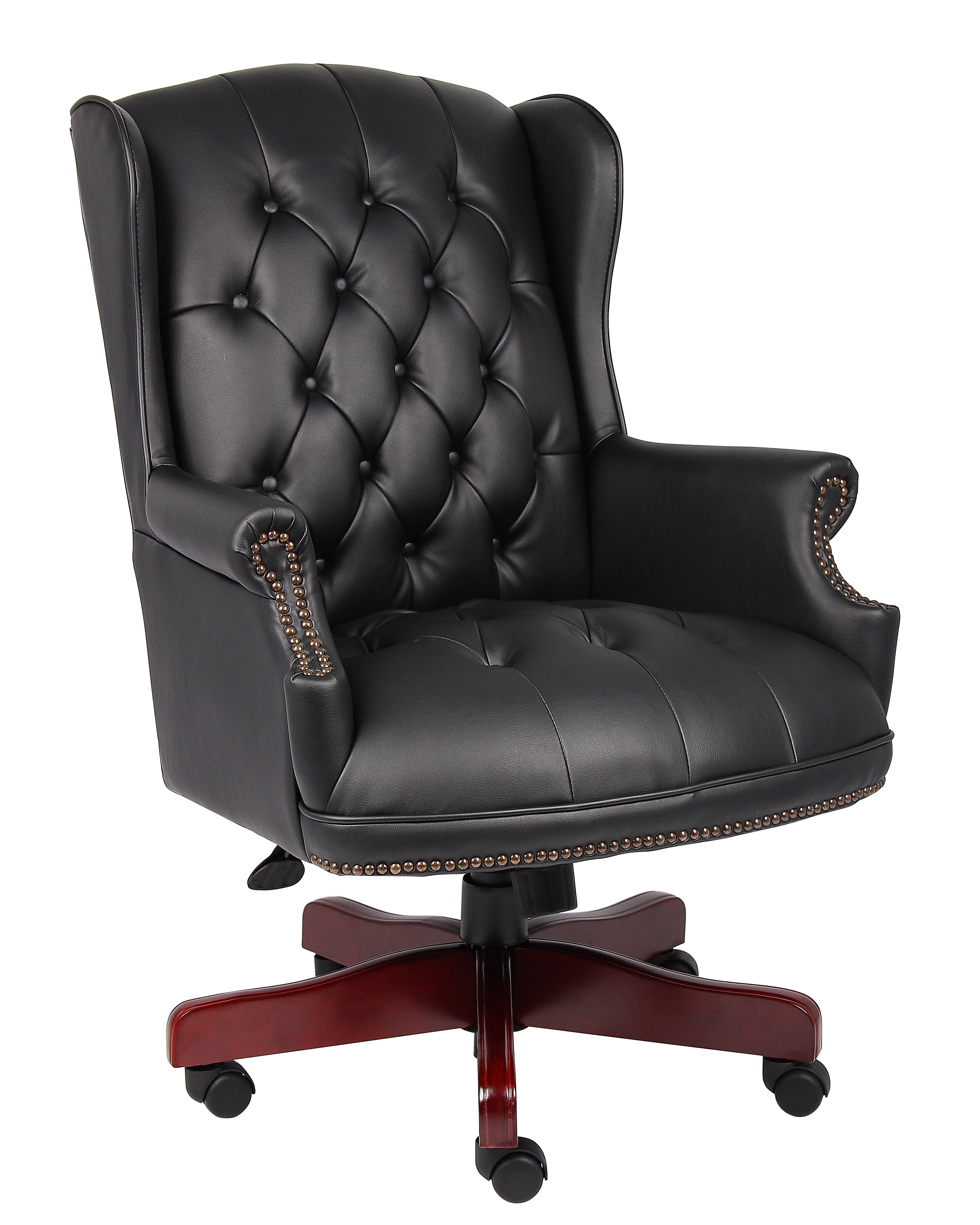 Boss Wingback Traditional Chair In Black (B800-BK) Each Executive High Back Chairs