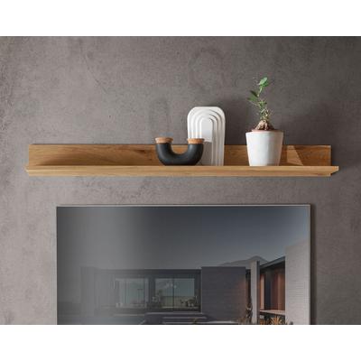 Massivholz »Lugano« Wandregal Rückwand Anthrazitglas Image
