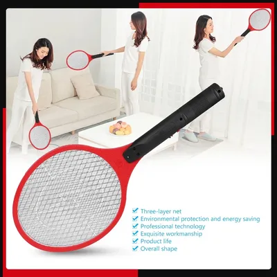 Cordless Rechargeable Electric Fly Mosquito Swatter Bug Zapper Racket Insects Killer Electric Fly Swatter Electric Bug Swatter