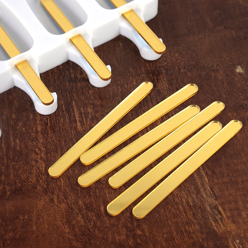 10 stücke Wiederverwendbare Acryl Eis Sticks 4,5 Zoll Popsicle Schokolade Dessert Sticks Home Küche Gadgets Werkzeuge Kinder DIY Handwerk