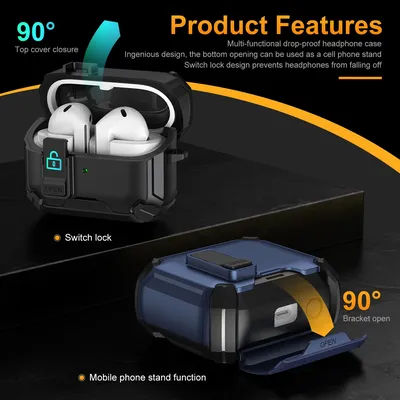 Magnetische Hülle für Samsung Galaxy Buds 3 3Pro Secure Lock Anti-Fall-Schutzhüllen mit Haken für Galaxy Buds 3 3. Abdeckungshülle Image