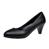 Frühling Herbst Frauen Schuhe Keil Damen Runde Kappe Medium Heels Pumps Schuhe Frau Slip Auf Casual Schwarz Weiß tacones mujer WSH3181