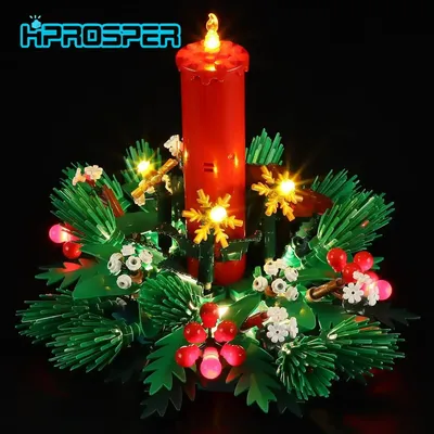 HPROSPER 5 V LED-Beleuchtung (kein Modell) für LEGO 40743, Weihnachts-Tischdekoration, beleuchtet Ihre Bausteine mit Batteriekasten Image