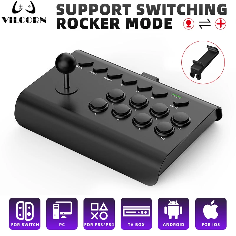 Y02 Big Arcade Joystick für Android/iOS Smartphone Wireless Gaming Controller für PC/PS4/PS3/Schalter für Street Fighter MAME Spiel Image