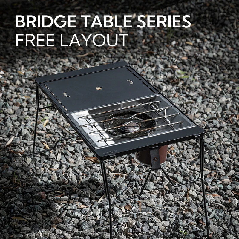 9,84 Zoll x 14,17 Zoll IGT Maßgeschneiderter schwarzer Grill für den Außenbereich, leicht, abnehmbarer Aluminium-Rolltop-Küchen-Camping-Picknicktisch Image