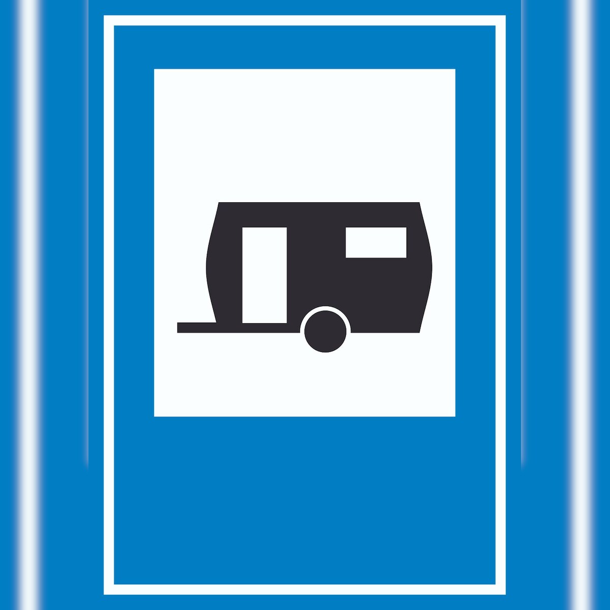 HB-Druck Wohnwagen Schild A2 Rückseite selbstklebend Image