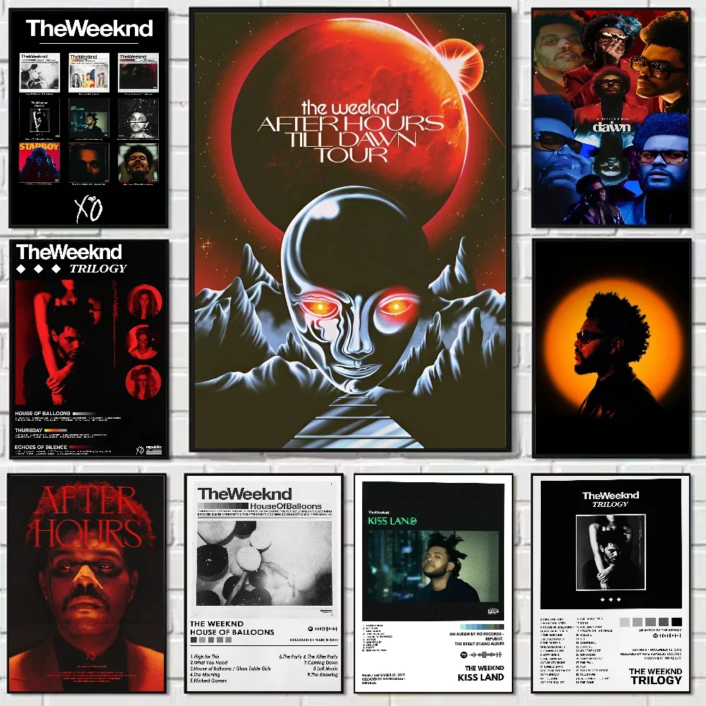 Musikalbum Star T-The Weeknd Hip Hop Print Poster HD Art Sticky Wall Wasserdicht Zuhause Wohnzimmer Schlafzimmer Ästhetische Dekoration
