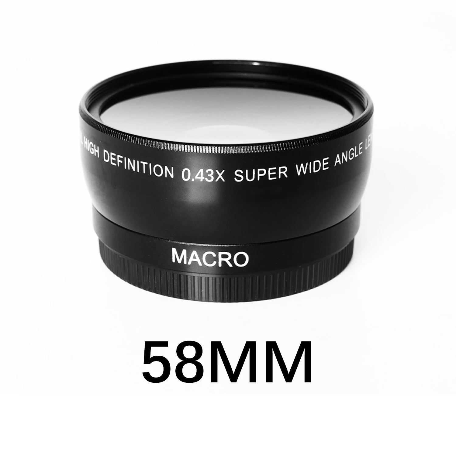 58 mm 2-in-1 HD 0,43X Superweitwinkel-Makroobjektiv für 58 mm Filtergröße Canon Nikon Sony Kameraobjektiv Telekonverter Weitwinkelobjektiv Image