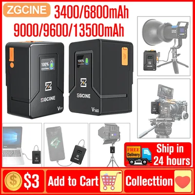 ZGCINE ZG-V99 V50 V160 S200 V Mount Battery V-Lock Lithium Battery Auxiliary battery 파워뱅크 for Type-C Cameras Phones Video