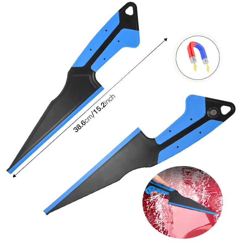 Magnet Griff Wasser Rakel Auto Fenster Tönung Reinigung Werkzeug Gummi Schaber Windschutzscheibe Reinigung Wasser Entferner Auto Waschen Zubehör Image