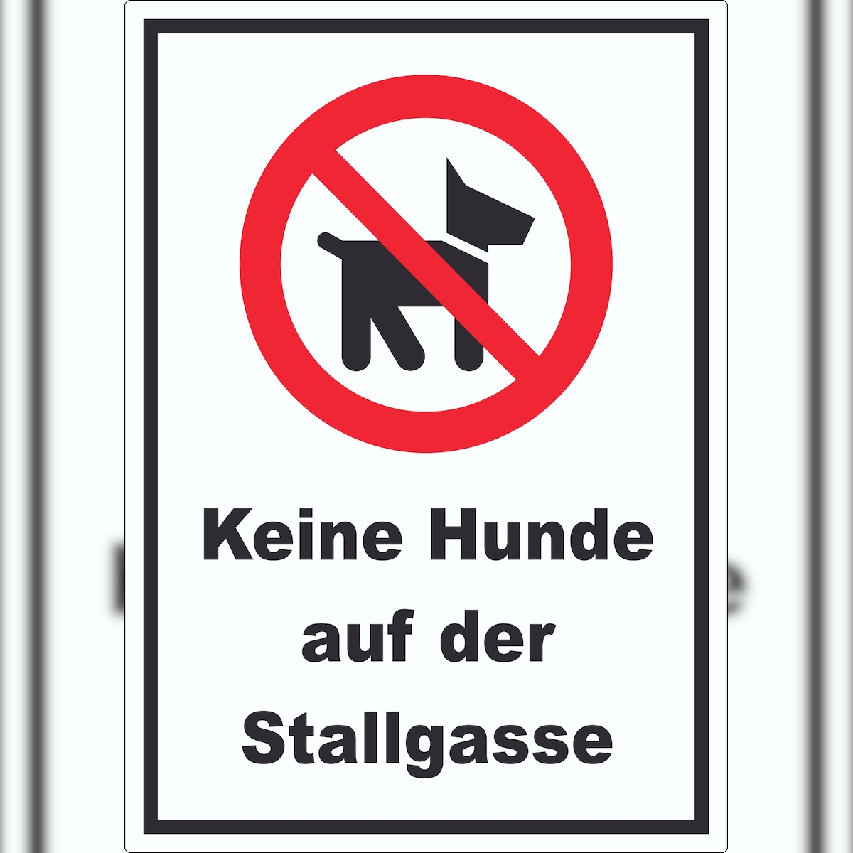 HB-Druck Keine Hunde auf der Stallgasse Aufkleber A2 (420x594mm) Image