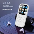 Mini lettore MP3 schermo IPS da 1,8 pollici tipo C Bluetooth5.4 tasti touch MP3 musica stereo con altoparlante HiFi registrazione radio FM E-Book