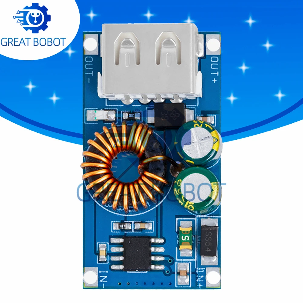 USB-DC-Abwärtsmodul: Konvertieren Sie 12 V/24 V auf QC2.0 und QC3.0 Schnellladung – für Apple, Huawei FCP Schnellladegerät Image