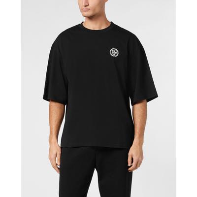 T-Shirt PLEIN SPORT "T-Shirt", Herren, Gr. XS, schwarz (02, schwarz), Obermaterial: 100% Baumwolle, Shirts Image