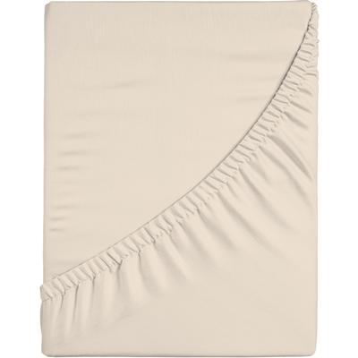 Spannbettlaken BELLANA "bellana coolTouch", beige (creme), B:140-160cm L:200-220cm, Jersey-Elasthan, Obermaterial: 49% Baumwolle, 36% Polyester, 12% Lyocell, 3% Elasthan, Laken, mit kühlendem Klimagarn Image