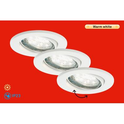 BRILONER LEUCHTEN LED Einbauleuchte "FIT MOVE", weiß, Lampen Image