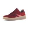 Plateausneaker GABOR "FLORENZ", Damen, Gr. 41, rot (bordeaux), Veloursleder, Glattleder, sportlich, Schuhe, Freizeitschuh, Halbschuh, Schnürschuh in Bequemweite G (= weit)