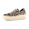 Plateausneaker GABOR, Damen, Gr. 41, braun (leo), Ziegenveloursleder, animal-print, sportlich, Schuhe, Freizeitschuh, Halbschuh, Schnürschuh im trendigen Leo-Look