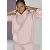 Kapuzenpullover FRENCH CONNECTION, Damen, Gr. 44/46, rosa, Sweatware, Obermaterial: 60% Baumwolle, 40% Polyester, unifarben, casual, bequem hüftlang, Langarm Rippbündchen, Pullover, mit Logodruck