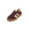 Sneaker MARC O'POLO "aus Rindleder in Cord-Optik", Damen, Gr. 36, schwarz aubergine rot, raw cotton, Obermaterial: 100% Leder (Rind), unifarben, Schuhe