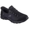 Slip-On Sneaker SKECHERS "GLIDE-STEP-PURSUIT", Damen, Gr. 39, schwarz, Textil, unifarben, sportlich, Schuhe, Freizeitschuh mit elastischem Einstieg, Topseller