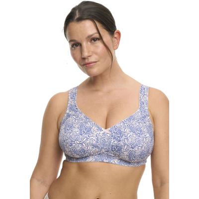 Bügelloser BH SUSA, Damen, Gr. 115, Cup E, rosa (rose, print), Obermaterial: 51% Polyester, 30% Baumwolle, 12% Elasthan, 7% Polyamid, casual, BHs, mit kleiner Schleife vorn Image
