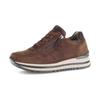 Keilsneaker GABOR "Turin", Damen, Gr. 41, braun (braun, bronzefarben), Ziegenveloursleder, Leder, sportlich, Schuhe, Freizeitschuh, Halbschuh, Schnürer, gepolsterter Schaftrand, H-Weite