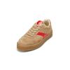 Sneaker MARC O'POLO "aus softem Veloursleder", Damen, Gr. 41, light pure sand, rot, Obermaterial: 100% Leder (Rind), unifarben, Schuhe