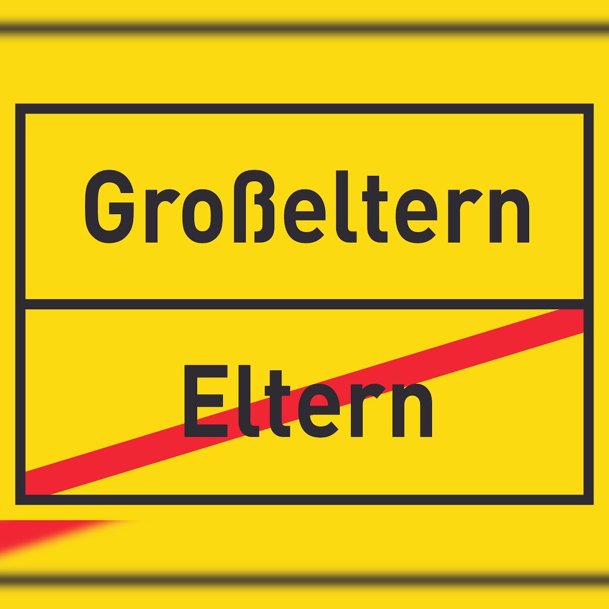 HB-Druck Großeltern Eltern Schild Ortsschild A4 Rückseite selbstklebend Image