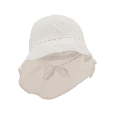 Sonnenhut MAXIMO, Baby, Gr. 53, weiß, Baumwolle, unifarben, modisch, Hüte, für Mädchen mit Nackenschutz Image
