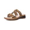 Pantolette ARA "Ara Pantoletten Lederimitat", Damen, Gr. 40, braun (leopard), Lederimitat, casual, Schuhe