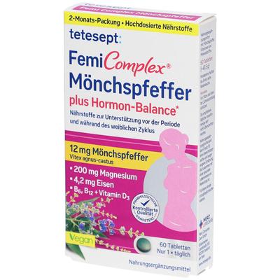 Tetesept Femi Complex Mönchspfeffer Filmtabletten 60 St Image