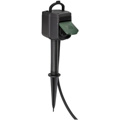 Brennenstuhl WLAN-Steckdose »Connect 2-fach 10 m Erdspieß« schwarz schwarz Image