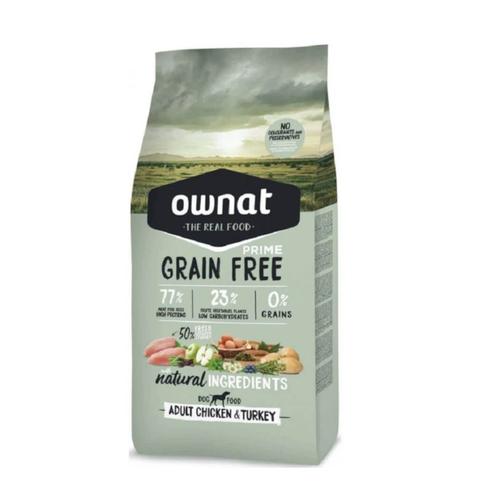 Lot économique : 2x12kg Ownat Dog Grain Free Adult poulet nourriture sèche pour chiens