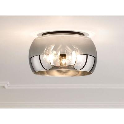 Led Deckenleuchte rund aus Rauchglas Industrial ø 40cm Image