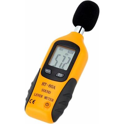 Schallpegelmesser 30–130 dBA, professionelles Dezibelmessgerät mit hintergrundbeleuchtetem Display Image