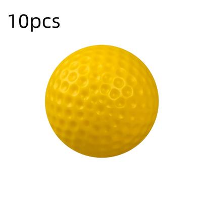 TEMU 10pcs Durable Golf Practice Balls - 41mm Pe Material With Textured Surface For Grip, Assorted Colors (red, Blue, Yellow, White), Ideal For Adults, Beginners, And , Golf Accessories, Vibrant