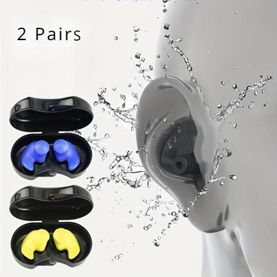 TEMU Waterproof Swimming Earplugs, Reusable Silicone Ear Plugs For Swimming Surfing Snorkeling And Water Sports