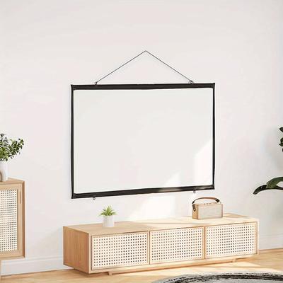 TEMU 72 - Inch 16:9 Wall - Hanging Projector Screen, Suitable For Home Spaces, Easy To Wall - Mount, The Classic 16:9 Ratio A New Big - Screen , , Polyester Material, Classrooms And Presentations